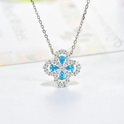 [LUCKY LOVE]LOOP NECKLACE FULL MOTIF DIAMOND 16MM MULTIPLE COLORS