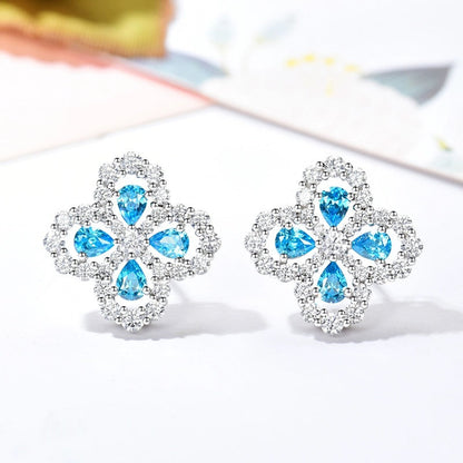 [LUCKY LOVE]LOOP EARRINGS FULL MOTIF DIAMOND 16MM