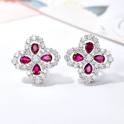 [LUCKY LOVE]LOOP EARRINGS FULL MOTIF DIAMOND 16MM