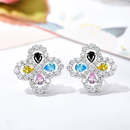 [LUCKY LOVE]LOOP EARRINGS FULL MOTIF DIAMOND 16MM