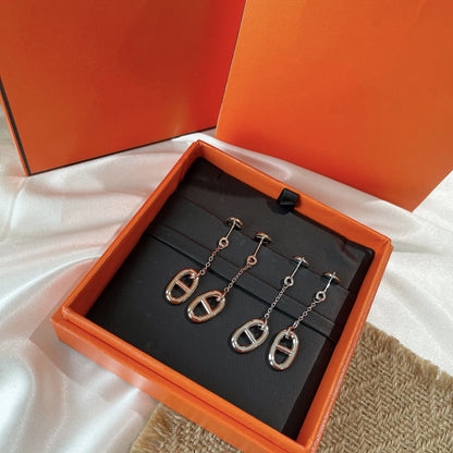 [LUCKY LOVE]CHAINE TASSEL EARRINGS