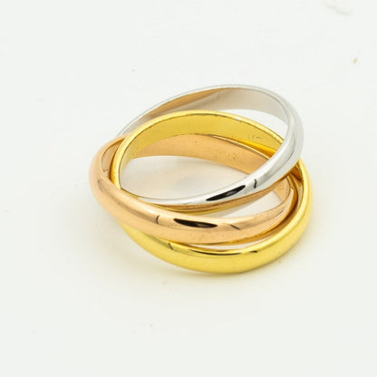 [LUCKY LOVE]TRINITY RING GOLD PINK GOLD SILVER