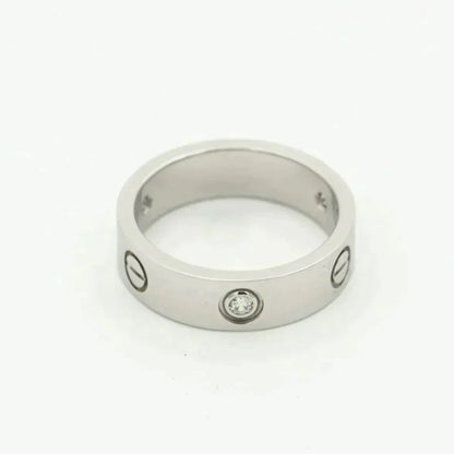 [LUCKY LOVE]LOVE RING 5.5MM 3 DIAMONDS SILVER