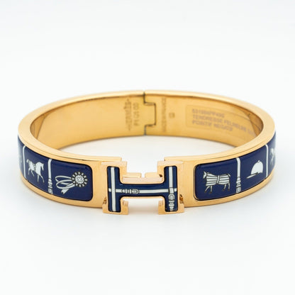 [LUCKY LOVE]H BRACELET BLUE CERAMIC