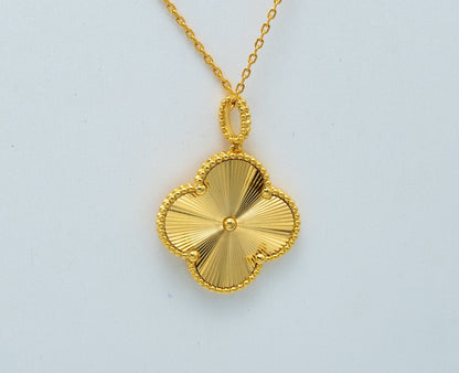 [LUCKY LOVE]CLOVER 25MM PEDANT NECKLACE GOLD