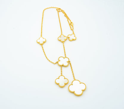 [LUCKY LOVE]CLOVER MOTHER OF PEARL NECKLACE 6 MOTIF