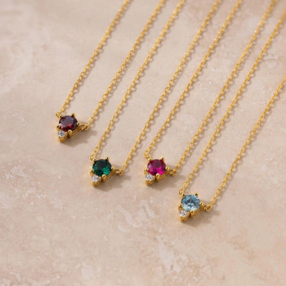 Dainty Birthstone Drop Necklace