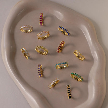 Marquise Infinity Birthstone Ring