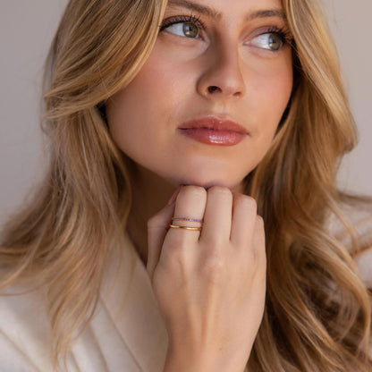 Birthstone Tennis Ring Set