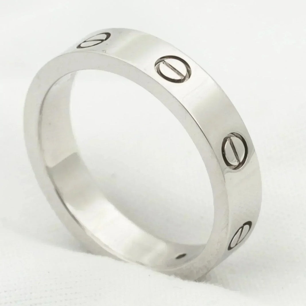 [LUCKY LOVE]LOVE RING 4MM 1 DIAMOND SILVER