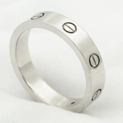 [LUCKY LOVE]LOVE RING 4MM 1 DIAMOND SILVER