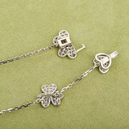[LUCKY LOVE]FRIVOLE SILVER 9 FLOWERS NECKLACE