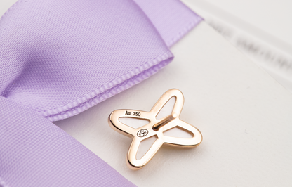 [LUCKY LOVE]JEUX DE WHITE MOP PINK GOLD DIAMOND EARRINGS