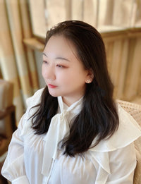 [LUCKY LOVE]STAR BLOSSOM STUD EARRINGS PINK GOLD DIAMONDS