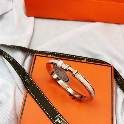 [LUCKY LOVE]CLASSIC HM CLIC  PINK 8MM ENAMEL BRACELET