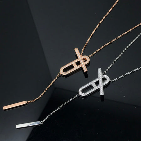 [LUCKY LOVE]HM NECKLACE PLATINUM ROSE GOLD DIAMOND