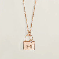 [LUCKY LOVE]AMULETTE PEDANT ROSE GOLD NECKLACE