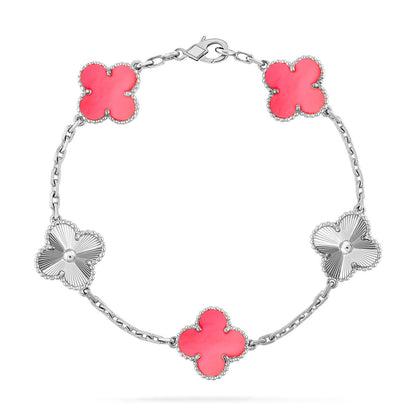 [LUCKY LOVE]CLOVER LASER SILVER BRACELET COLLECTION,5 MOTIFS