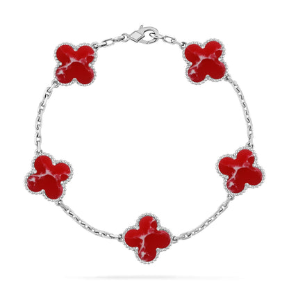[LUCKY LOVE]CLOVER SILVER BRACELET COLLECTION,5 MOTIFS