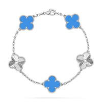 [LUCKY LOVE]CLOVER LASER SILVER BRACELET COLLECTION,5 MOTIFS