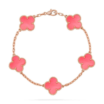 [LUCKY LOVE]CLOVER ROSE GOLD BRACELET COLLECTION,5 MOTIFS