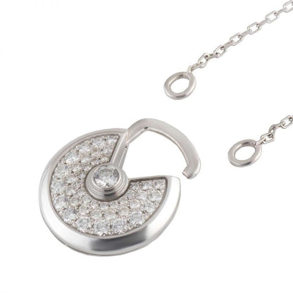 [LUCKY LOVE]AMULETTE SILVER FULL DIAMOND NECKLACE