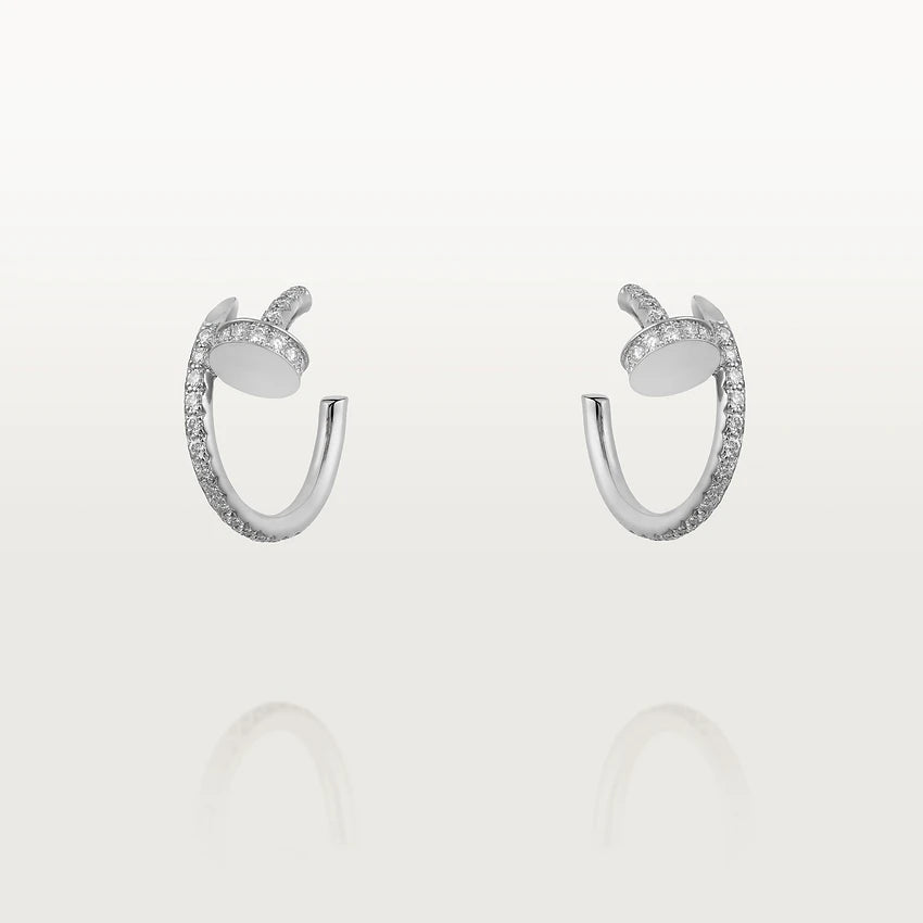 [LUCKY LOVE]JUSTE EARRINGS 12.75MM SILVER DIAMOND