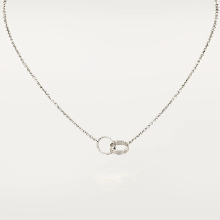 [LUCKY LOVE]LOVE NECKLACE PINK GOLD AND SILVER