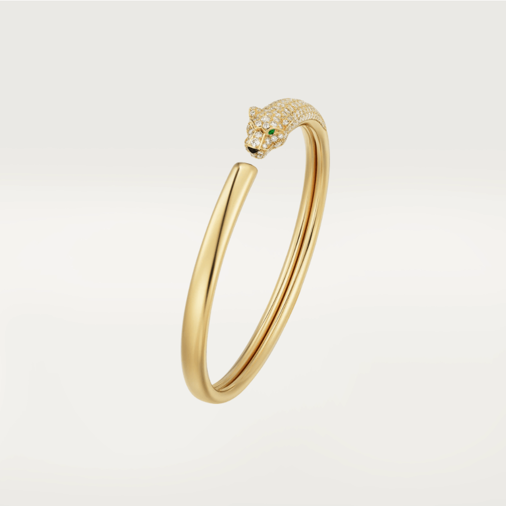 [LUCKY LOVE]PANTHERE GOLD DIAMOND OPEN BRACELET