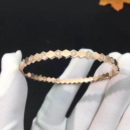 [LUCKY LOVE]BEE LOVE PINK GOLD DIAMOND BRACELET