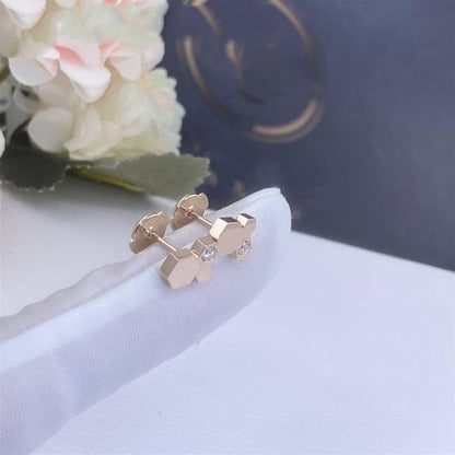[LUCKY LOVE]BEE LOVE PINK GOLD DIAMOND EARRINGS