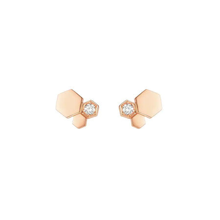 [LUCKY LOVE]BEE LOVE PINK GOLD DIAMOND EARRINGS