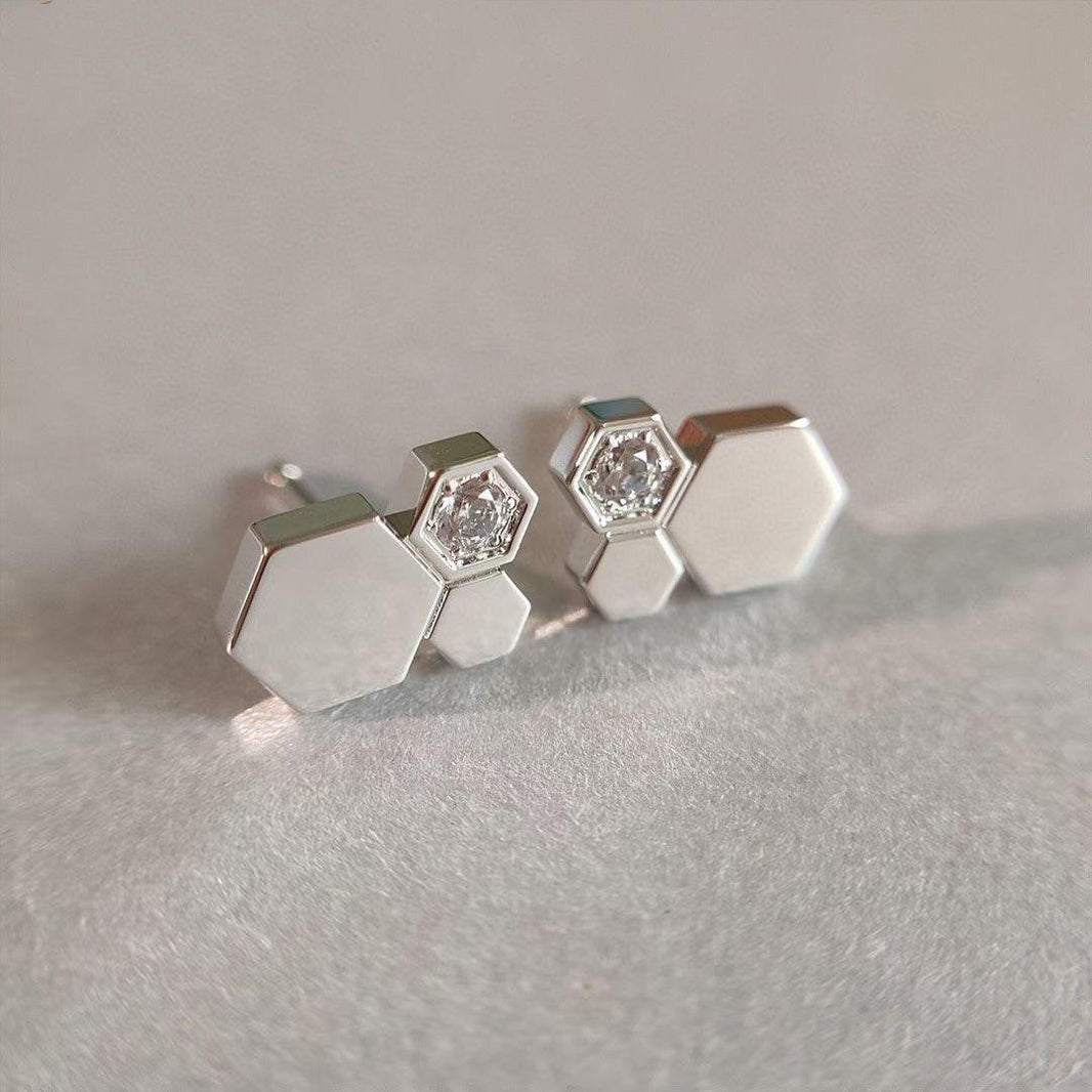 [LUCKY LOVE]BEE LOVE SILVER DIAMOND EARRINGS