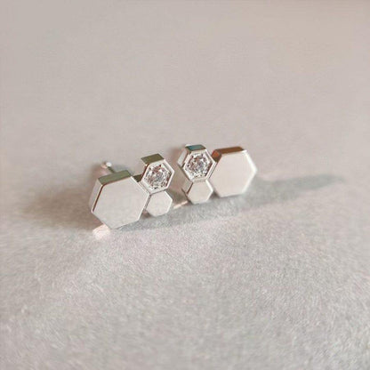 [LUCKY LOVE]BEE LOVE SILVER DIAMOND EARRINGS