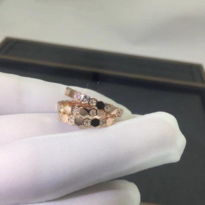[LUCKY LOVE]BEE LOVE RING PINK GOLD DIAMOND