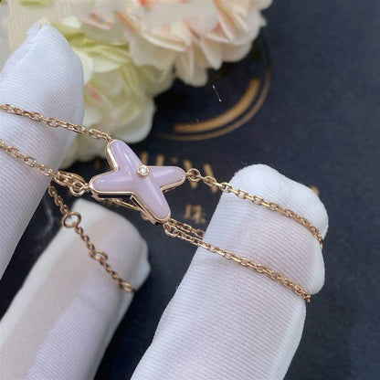 [LUCKY LOVE]JEUX BRACELET PINK MOP PINK GOLD 1 DIAMOND