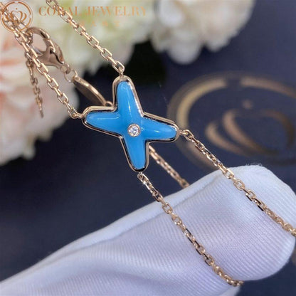 [LUCKY LOVE]JEUX BRACELET TURQUOISE PINK GOLD 1 DIAMOND