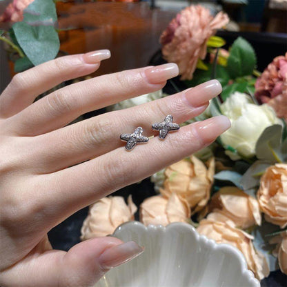 [LUCKY LOVE]JEUX DE SILVER DIAMOND EARRINGS