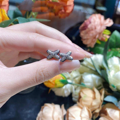 [LUCKY LOVE]JEUX DE SILVER DIAMOND EARRINGS