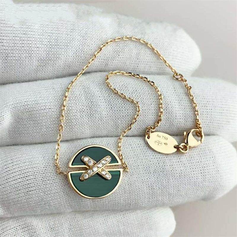 [LUCKY LOVE]JEUX DE BRACELET MALACHITE PINK GOLD DIAMONDS