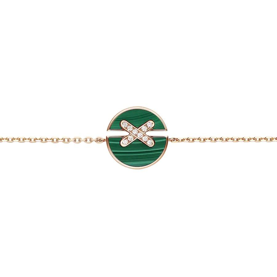 [LUCKY LOVE]JEUX DE BRACELET MALACHITE PINK GOLD DIAMONDS