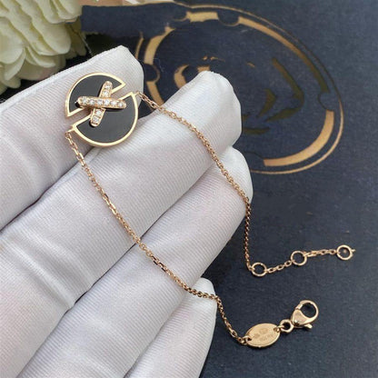 [LUCKY LOVE]JEUX DE BRACELET ONYX PINK GOLD DIAMOND