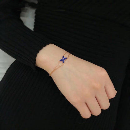 [LUCKY LOVE]Hollow Design Four-Leaf Clover Flower Shape Ring