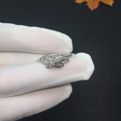 [LUCKY LOVE]JEUX DE SILVER DIAMOND RING
