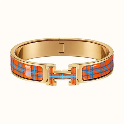 [LUCKY LOVE]H TARTAN BRACELET 12MM