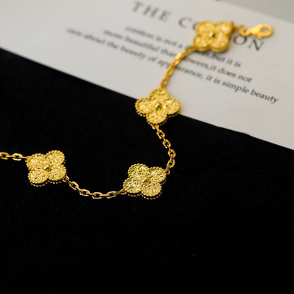 [LUCKY LOVE]CLOVER 5 MOTIFS BRONZING BRACELET
