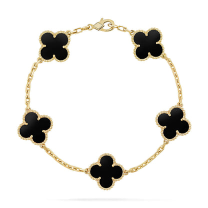 [LUCKY LOVE]CLOVER GOLD BRACELET COLLECTION,5 MOTIFS