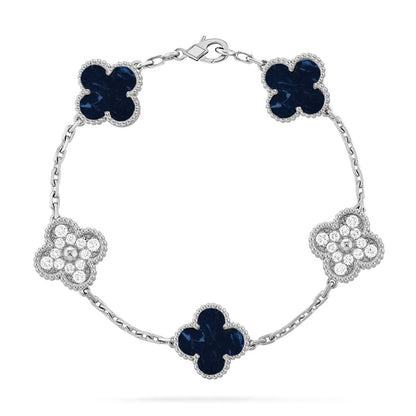 [LUCKY LOVE]CLOVER DIAMOND SILVER BRACELET COLLECTION,5 MOTIFS