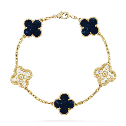 [LUCKY LOVE]CLOVER DIAMOND GOLD BRACELET COLLECTION,5 MOTIFS