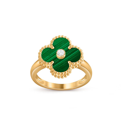 [LUCKY LOVE]CLOVER DIAMOND RING GOLD COLLECTION